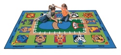 Zippity Zoo Time Rug - Rectangle - 4'5" x 5'10" - CFK2501 - Carpets for Kids