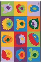 Friendly Faces Toddler Rug - Rectangle - 6' x 9' - CFK2700 - Carpets for Kids