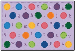 Toddler Dots Value Rug - Rectangle - 4' x 6' - CFK48.12 - Carpets for Kids