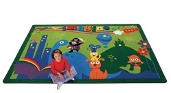 A World of Imagination Rug - Rectangle - 5'5" x 7'8" - CFK6415 - Carpets for Kids