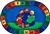 Jesus Loves the Little Children Rug - Oval - 8' x 12' - CFK72007 - Carpets for Kids