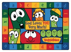 God Loves You Very Much VeggieTales Rug - Rectangle - 5'5" x 7'8" - CFK77115 - Carpets for Kids