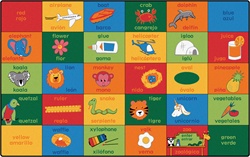 Bilingual Alphabet Blocks Rug - CFK80XX - Carpets for Kids