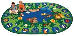 Circletime Garden of Eden Rug - Oval - 6'9" x 9'5" - CFK82006 - Carpets for Kids
