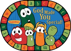 God Made You Special VeggieTales Rug - Oval - 5'5" x 7'8" - CFK88105 - Carpets for Kids
