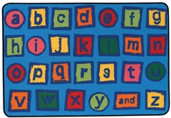 Alphabet Blocks Rug Factory Second- Rectangle - 4' x 6' - CFKFS4809 - Carpets for Kids