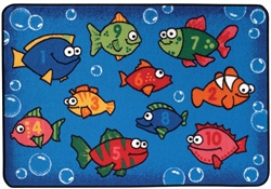Something Fishy Rug Factory Second - Rectangle - 4' x 6' - CFKFS4827 - Carpets for Kids