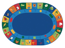 Learning Blocks Rug Factory Second - Oval - 8'3" x 11'8" - CFKFS7008 - Carpets for Kids