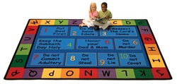 God's Do's & Don'ts Rug Factory Second - Rectangle - 5'5" x 7'8" - CFKFS79015 - Carpets for Kids