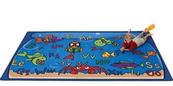 Alphabet Aquarium Rug Factory Second - Rectangle - 5'10" x 8'4" - CFKFS8900 - Carpets for Kids