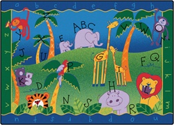 Alphabet Jungle Rug Factory Second - Rectangle - 4'5" x 5'10" - CFKFS9301 - Carpets for Kids