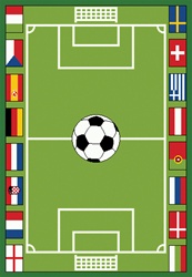 Soccer Game Play Rug - Rectangle - 36" x 52" - LC155 - Learning Carpets