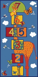 Hoppin High In The Sky Play Rug - Rectangle - 36" x 80" - LC185 - Learning Carpets