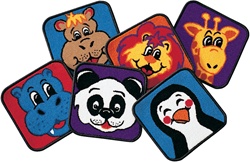 Zippity Zoo Animal Squares - Square - Set of 14 - CFK2514 - Carpets for Kids