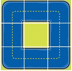 Trike Tracks - Squares - 6'6" 9 - 26" Squares - LC204 - Learning Carpets
