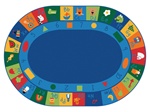 Learning Blocks Rug Factory Second - Oval - 6'9" x 9'5" - CFKFS7006 - Carpets for Kids