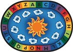 Sunny Day Learn & Play Rug Factory Second - Oval - 6'9" x 9'5" - CFKFS9495 - Carpets for Kids
