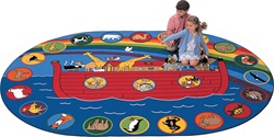 Circletime Noah Rug - Oval - 8'3" x 11'8" - CFK1316 - Carpets for Kids