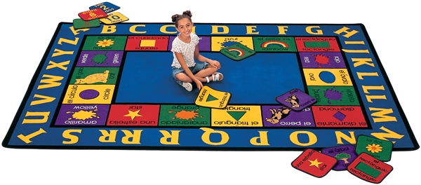 Bilingual Rug - Oval - 8'3" x 11'8" - CFK1616 - Carpets for Kids