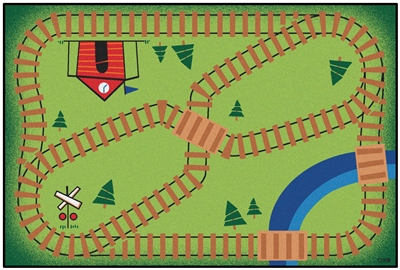 Railroad Playtime Value Rug - Rectangle - 3' x 4'6"