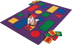 Shapes Rug - Rectangle - 4'1" x 5'10" - CFK501 - Carpets for Kids