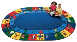 Blocks of Fun Rug Factory Second - Oval - 6'9" x 9'5" - CFKFS1306 - Carpets for Kids