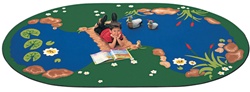 The Pond Rug Factory Second - Oval - 5'10" x 8'4" - CFKFS3051 - Carpets for Kids
