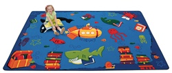 Dive into Reading Rug Factory Second - Rectangle - 3'10" x 5'5" - CFKFS3313 - Carpets for Kids