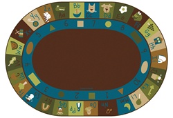 Learning Blocks Rug Factory Second - Nature - Oval - 8'3" x 11'8" - CFKFS37708 - Carpets for Kids