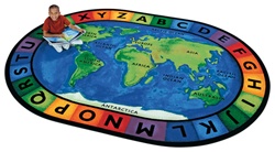 Circletime Around the World Rug Factory Second - Oval - 8'3" x 11'8" - CFKFS4108 - Carpets for Kids