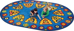 Busy Bee ABC Learning Rug Factory Second - Oval - 8'3" x 11'8" - CFKFS4316 - Carpets for Kids