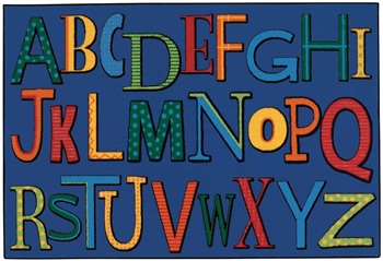Playful Alphabet Value Rug Factory Second - Rectangle - 4' x 6' - CFKFS4847- Carpets for Kids