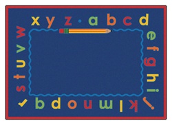 Lowercase Alpha Rug Factory Second - Rectangle - 5'5" x 7'8" - CFK5615 - Carpets for Kids