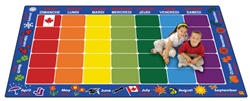 French Calendar Rug Factory Second - Rectangle - 7'6" x 12' - CFKFS6112 - Carpets for Kids