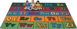 Offset Seating Literacy Rug Factory Second - Rectangle - 7'6" x 12' - CFKFS7912 - Carpets for Kids