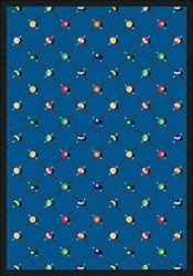 Billiards Rug - Blue - Rectangle - 3'10" x 5'4" - JC1421B03 - Joy Carpets