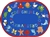 ABC Animals Rug - Blue - Oval - 7'8" x 10'9" - JC1449DD01 - Joy Carpets