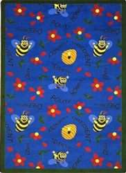 Bee Attitudes Rug - Red - Rectangle - 5'4" x 7'8" - JC1451C02 - Joy Carpets