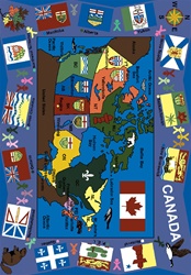 Flags of Canada Rug - Rectangle - 5'4" x 7'8" - JC1455C - Joy Carpets