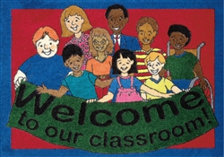 Welcome To Our Classroom Rug - Rectangle - 23" x 32" - JC1460VIP01 - Joy Carpets