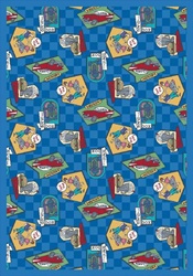 Fabulous Fifties Rug - Blue - Rectangle - 5'4" x 7'8" - JC1461C01 - Joy Carpets