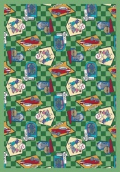 Fabulous Fifties Rug - Green - Rectangle - 5'4" x 7'8" - JC1461C02 - Joy Carpets
