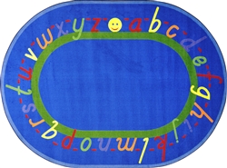 AlphaScript Rug - Green - Oval - 5'4" x 7'8" - JC1478CC02 - Joy Carpets