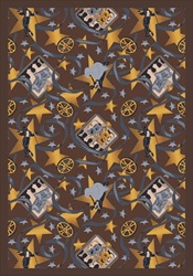 Silver Screen Rug - Chocolate - Rectangle - 3'10" x 5'4" - JC1484B02 - Joy Carpets