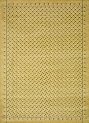 Diamond Plate Rug - Gold - Rectangle - 3'10" x 5'4" - JC1504B01 - Joy Carpets