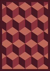 Highrise Rug - Burgundy - Rectangle - 3'10" x 5'4" - JC1508B06 - Joy Carpets