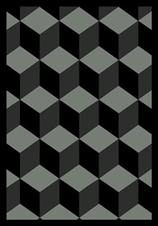 Highrise Rug - Black - Rectangle - 3'10" x 5'4" - JC1508B08 - Joy Carpets