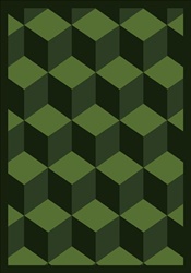 Highrise Rug - Emerald - Rectangle - 3'10" x 5'4" - JC1508B09 - Joy Carpets