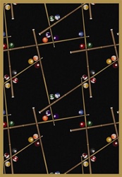 Snookered Rug - Black - Rectangle - 3'10" x 5'4" - JC1510B06 - Joy Carpets