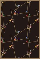Snookered Rug - Chocolate - Rectangle - 5'4" x 7'8" - JC1510C05 - Joy Carpets